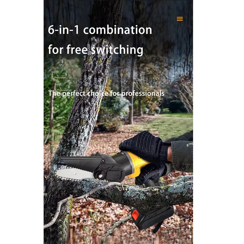 Kit 5 in 1 trapano avvitatore mini motosega soffiatore